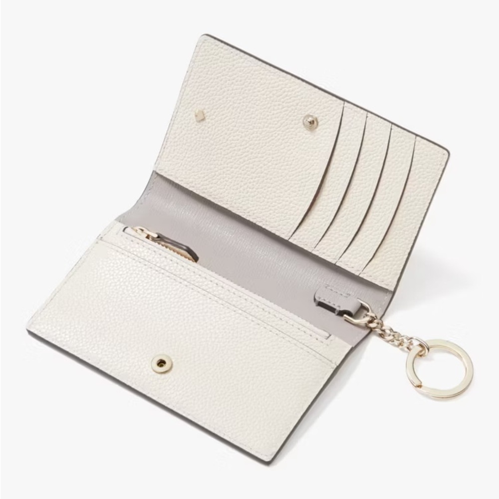 Kate Spade Cream Wallet with Key Ring in Parchment